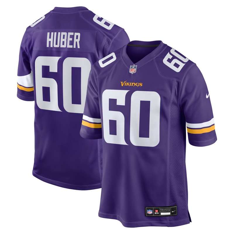 Minnesota Vikings Joe Huber Nike Purple Team Game Jersey