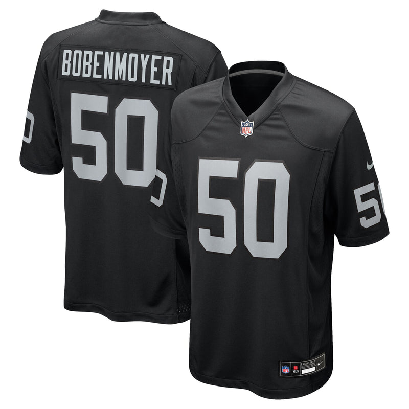 Las Vegas Raiders Jacob Bobenmoyer Nike Black Game Player Jersey