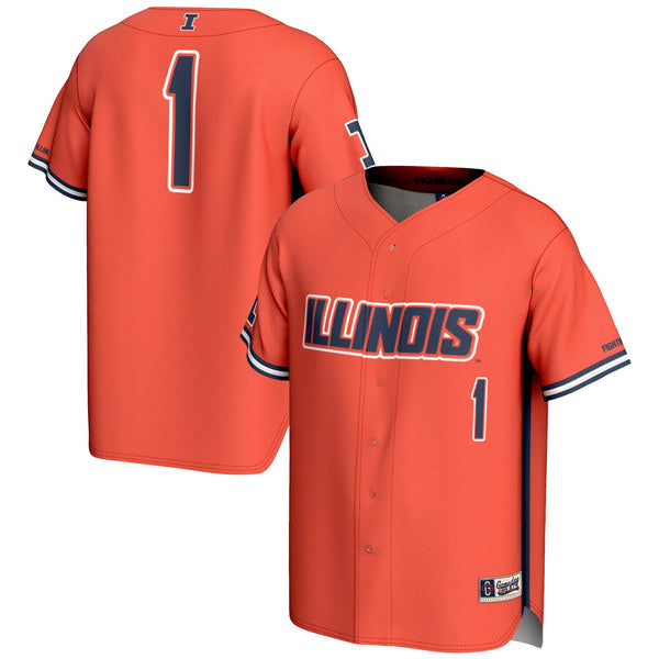 #1 Illinois Fighting Illini GameDay Greats Lightweight Baseball Jersey - Orange