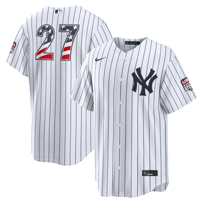 Fourth of July New York Yankees Giancarlo Stanton Nike White USA 250 Stadium Jersey