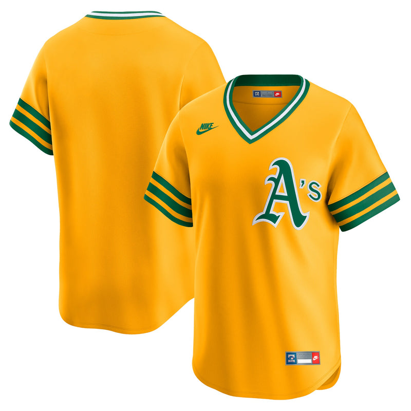 Athletics Nike Gold Cooperstown Collection Limited Jersey
