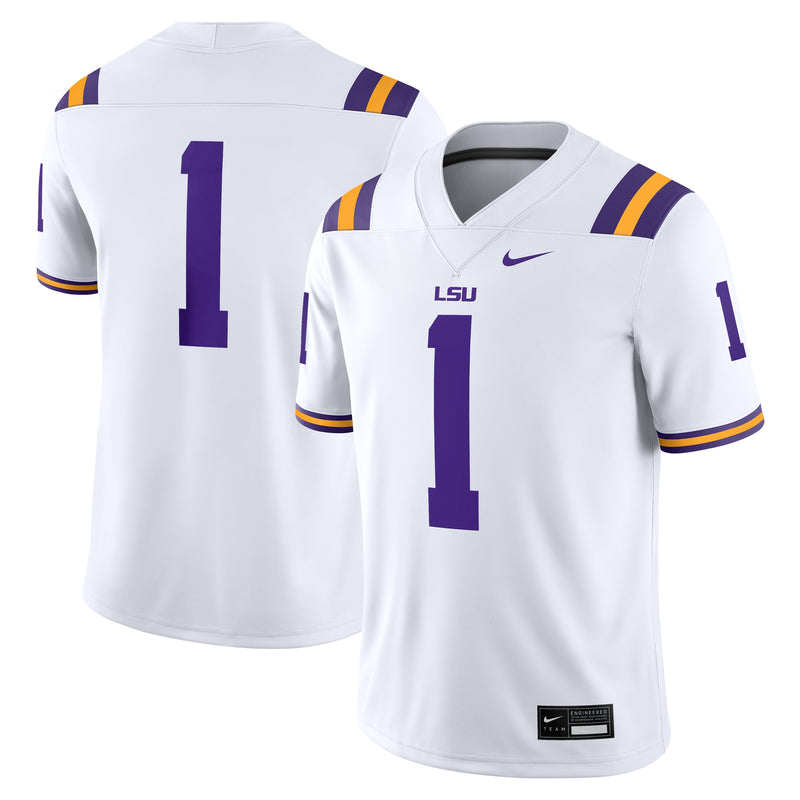 #1 LSU Tigers Nike Game Jersey - White