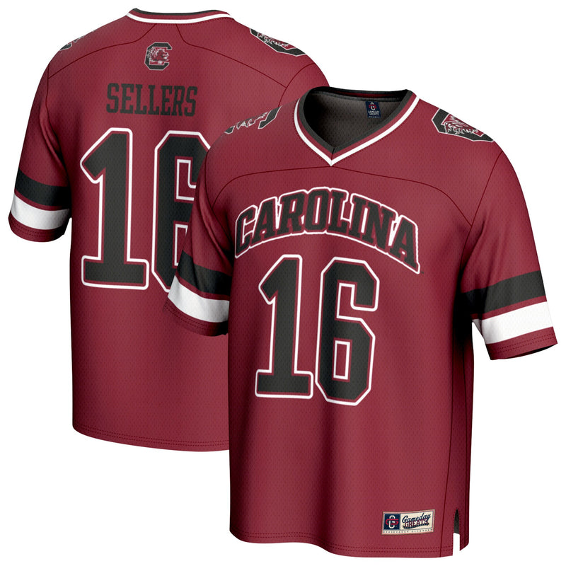LaNorris Sellers South Carolina Gamecocks GameDay Greats NIL Lightweight Football Player Jersey - Garnet