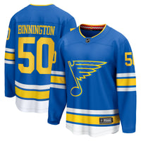 St. Louis Blues Jordan Binnington Fanatics Blue Home Breakaway Player Jersey
