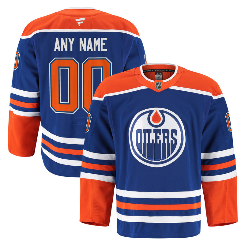 Edmonton Oilers Fanatics Royal Home Authentic Pro Custom Jersey