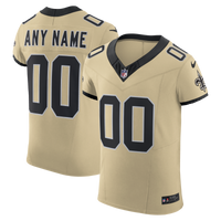 New Orleans Saints Nike Gold Alternate Vapor F.U.S.E. Elite Custom Jersey