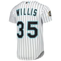 Florida Marlins Dontrelle Willis Mitchell & Ness White Cooperstown Collection Authentic Jersey