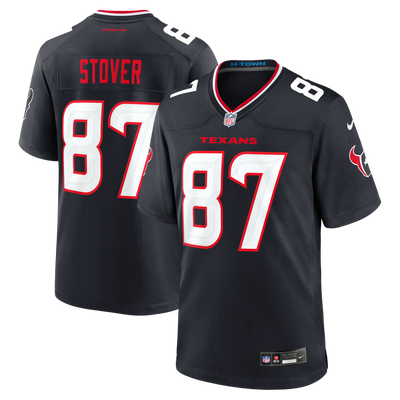 Houston Texans Cade Stover Nike Navy Game Jersey