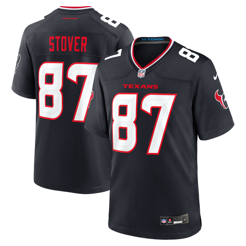 Houston Texans Cade Stover Nike Navy Game Jersey