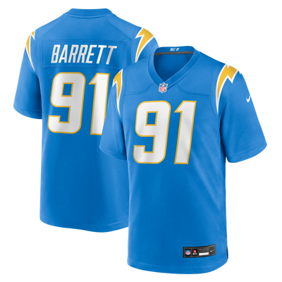 Los Angeles Chargers Nick Barrett Nike Powder Blue Team Game Jersey