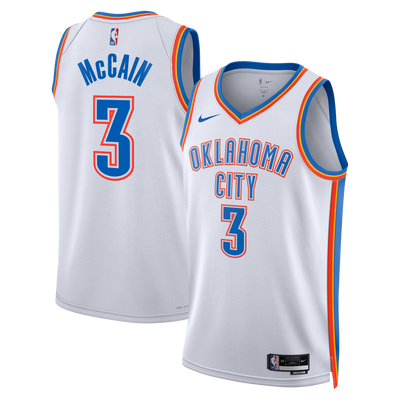 Oklahoma City Thunder Nike Association Edition Swingman Jersey - White - Jared McCain