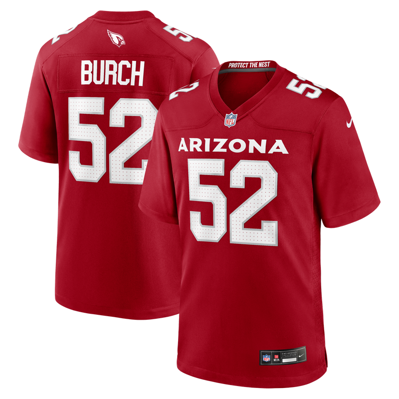 Arizona Cardinals Jordan Burch Nike Cardinal Team Game Jersey