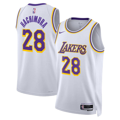 Los Angeles Lakers Nike Association Edition Swingman Jersey - White - Rui Hachimura -