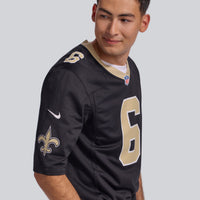 New Orleans Saints Tyler Shough Nike Black Game Jersey