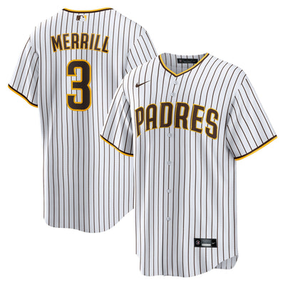 San Diego Padres Jackson Merrill Nike White Home Replica Jersey