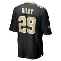 New Orleans Saints Quincy Riley Nike Black Team Game Jersey