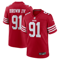 San Francisco 49ers Earnest Brown IV Nike Scarlet Team Game Jersey