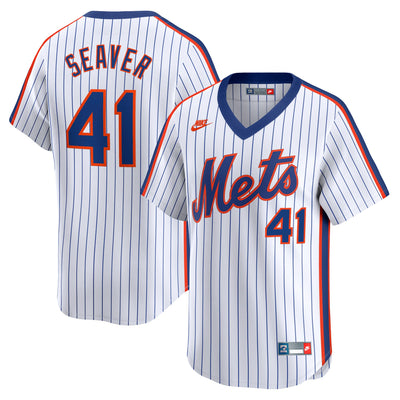New York Mets Tom Seaver Nike White Throwback Cooperstown Limited Jersey