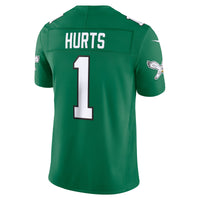 Philadelphia Eagles Jalen Hurts Nike Kelly Green Alternate Vapor F.U.S.E. Stitched Limited Jersey