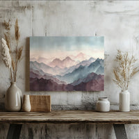 Watercolor Mountain Printable Wall Art | Digital Download | Horizontal Printable Home Decor