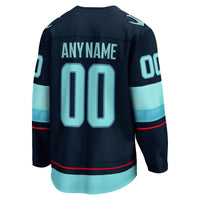 Seattle Kraken Fanatics Deep Sea Blue Home Breakaway Custom Jersey