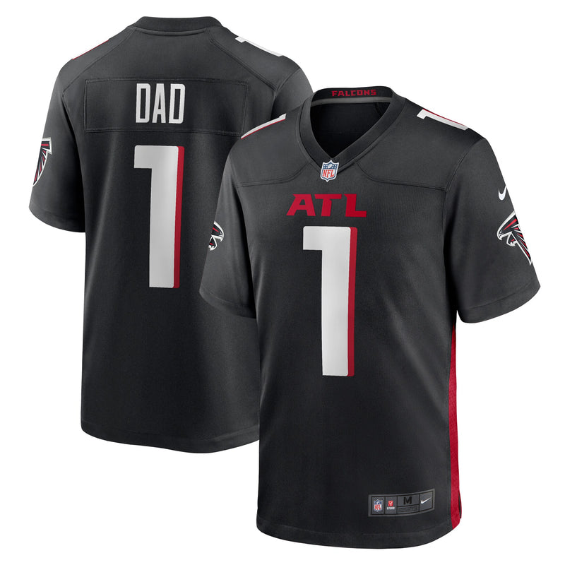 Atlanta Falcons Number 1 Dad Nike Black Game Jersey