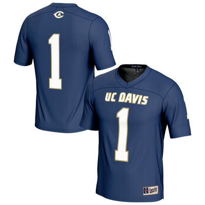UC Davis Aggies GameDay Greats Lightweight Collegiate Football Fashion Jersey - Navy