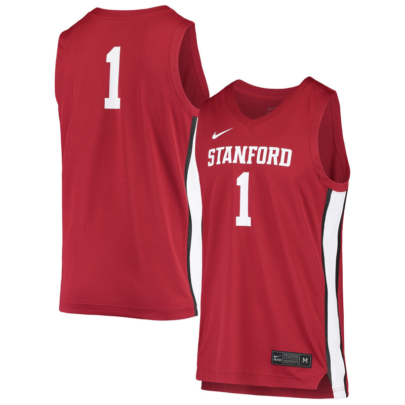 #1 Stanford Cardinal Nike Replica Basketball Jersey - Cardinal