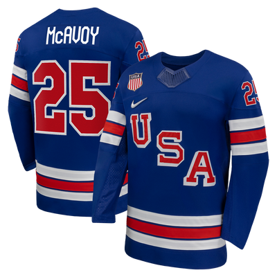 Charlie McAvoy Nike Royal US Hockey 2026 Home Replica Jersey