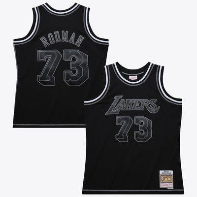 Los Angeles Lakers Mitchell & Ness Dennis Rodman 1998 Contrast 2K Swingman Jersey - Black
