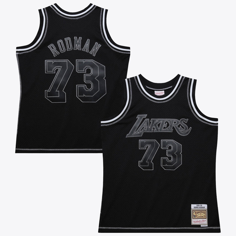Los Angeles Lakers Mitchell & Ness Dennis Rodman 1998 Contrast 2K Swingman Jersey - Black