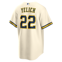 Milwaukee Brewers Christian Yelich Nike Cream Home Replica Jersey