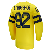 Sweden Hockey Gabriel Landeskog Nike Yellow 2026 Away Replica Jersey