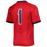 #1 Jackson State Tigers Under Armour Team Wordmark Replica Football Jersey - Red