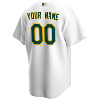 Athletics Nike White Home Replica Custom Jersey
