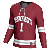 #1 UMass Minutemen GameDay Greats Hockey Fashion Jersey - Maroon