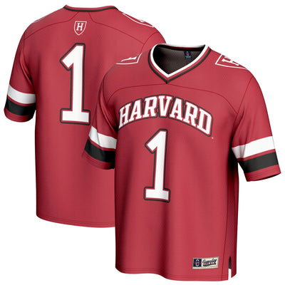 #1 Harvard Crimson GameDay Greats Lightweight Collegiate Football Fashion Jersey - Crimson