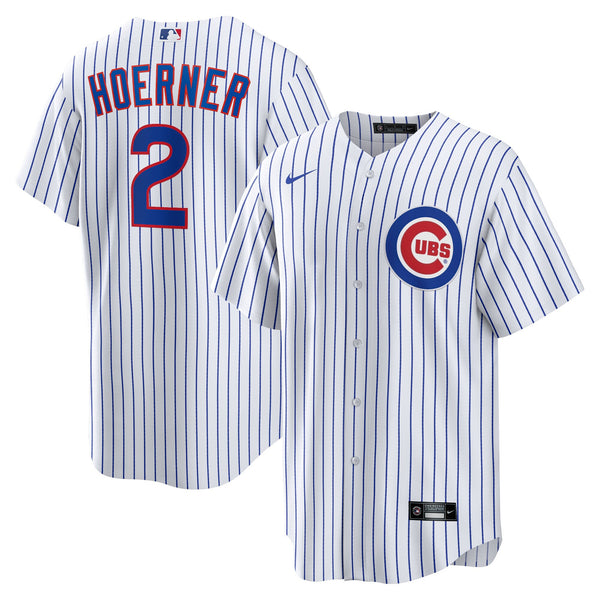 Chicago Cubs Nico Hoerner Nike White Replica Player Jersey
