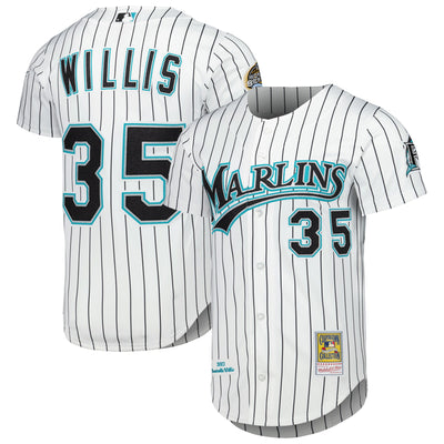 Florida Marlins Dontrelle Willis Mitchell & Ness White Cooperstown Collection Authentic Jersey