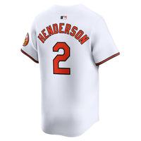 Baltimore Orioles Gunnar Henderson Nike White Home Limited Player Jersey