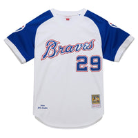 Atlanta Braves John Smoltz Mitchell & Ness White 2004 Cooperstown Collection Authentic Throwback Jersey