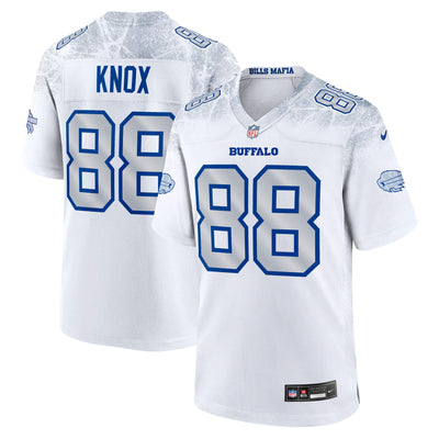 Buffalo Bills Dawson Knox Nike White 2025 Rivalries Collection Game Jersey