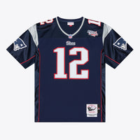 New England Patriots Tom Brady Mitchell & Ness Navy Super Bowl XXXVI Authentic Throwback Jersey