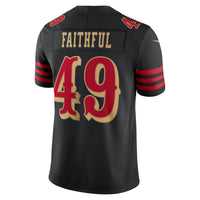 San Francisco 49ers The Faithful Nike Black 2025 Rivalries Collection Stitched Limited Jersey