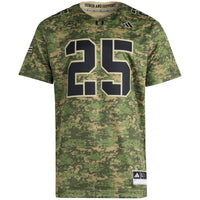 #25 Miami Hurricanes adidas Honor & Support Premier Strategy Jersey - Camo