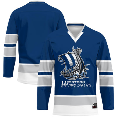 Western Washington Vikings GameDay Greats Hockey Jersey - Navy