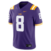 Malik Nabers LSU Tigers Nike Player Game Jersey - Purple