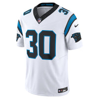 Carolina Panthers Chuba Hubbard Nike White Vapor F.U.S.E. Limited Jersey