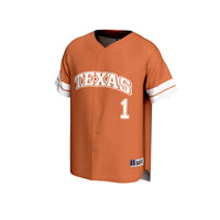 #1 Texas Longhorns GameDay Greats Collegiate Baseball Fashion Jersey - Texas Orange