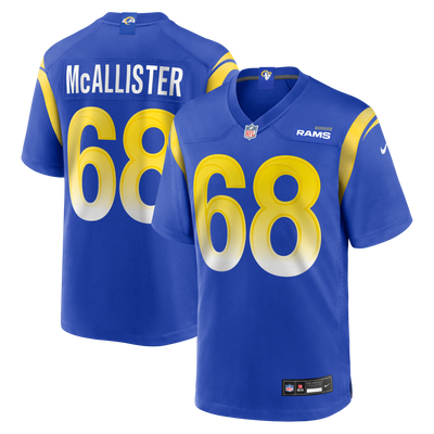 Los Angeles Rams Mike McAllister Nike Royal Home Game Jersey